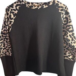 Leopard Print Black Women's Top